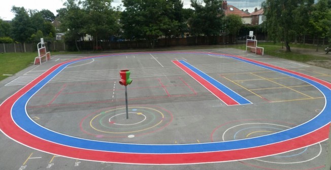 Daily Mile Playground Painting in Broughton