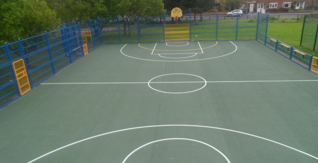 School Basketball Court Painting in Broughton