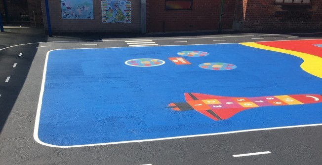 Tarmac Playground Painting in Broadoak